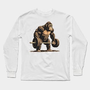 monkey at gym Long Sleeve T-Shirt